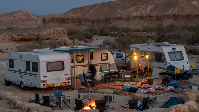 Caravans in the Negev, Israel, to the Jew first