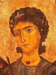 Mestia_Museum._Archangel_Gabriel._12th_c. Mestia_Museum._Archangel_Gabriel._12th_c.